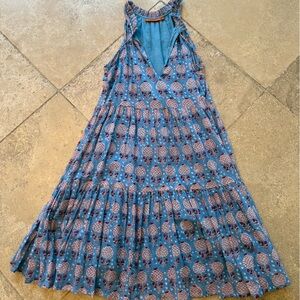Oliphant Blue and Pink Patterned Dress